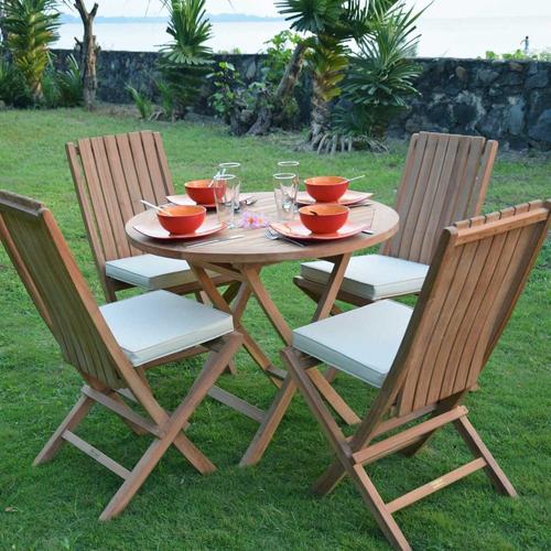 d'occasion Table en Rakuten ronde bois cher pas ou de sur jardin jLR5A43